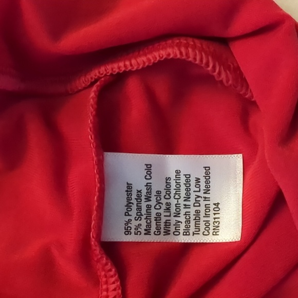 The Limited red cap sleeved tie waist top large - Picture 8 of 8